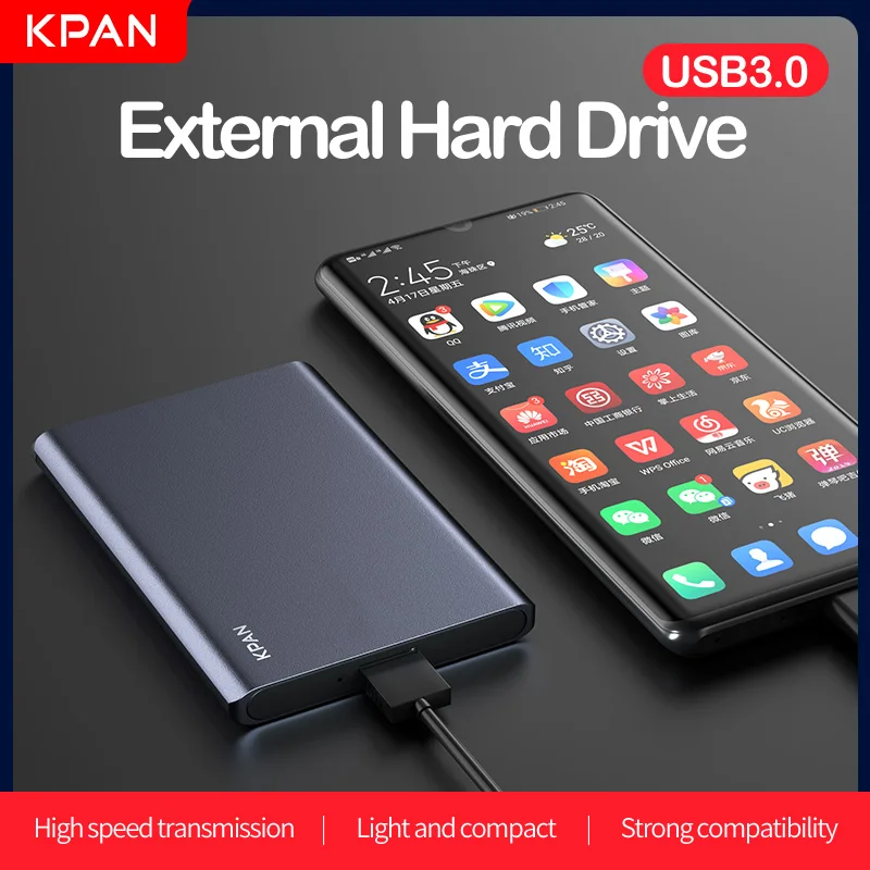 Металлические Внешние жесткие диски KPAN HDD 2 5 USB3.0 жесткий диск 1 ТБ для Xbox One 360 PS4 Mac