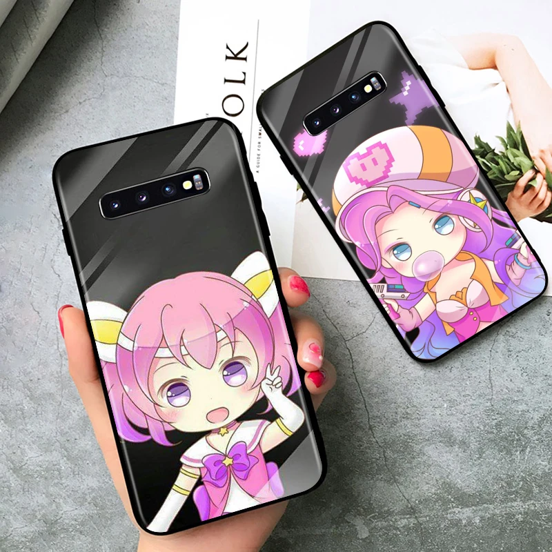 Black TPU Soft Cover Cartoon beauty for Samsung Galaxy S20 Ultra S10 S10e FE 5G S9 S8 S7 S6 Edge Plus Lite Phone Case