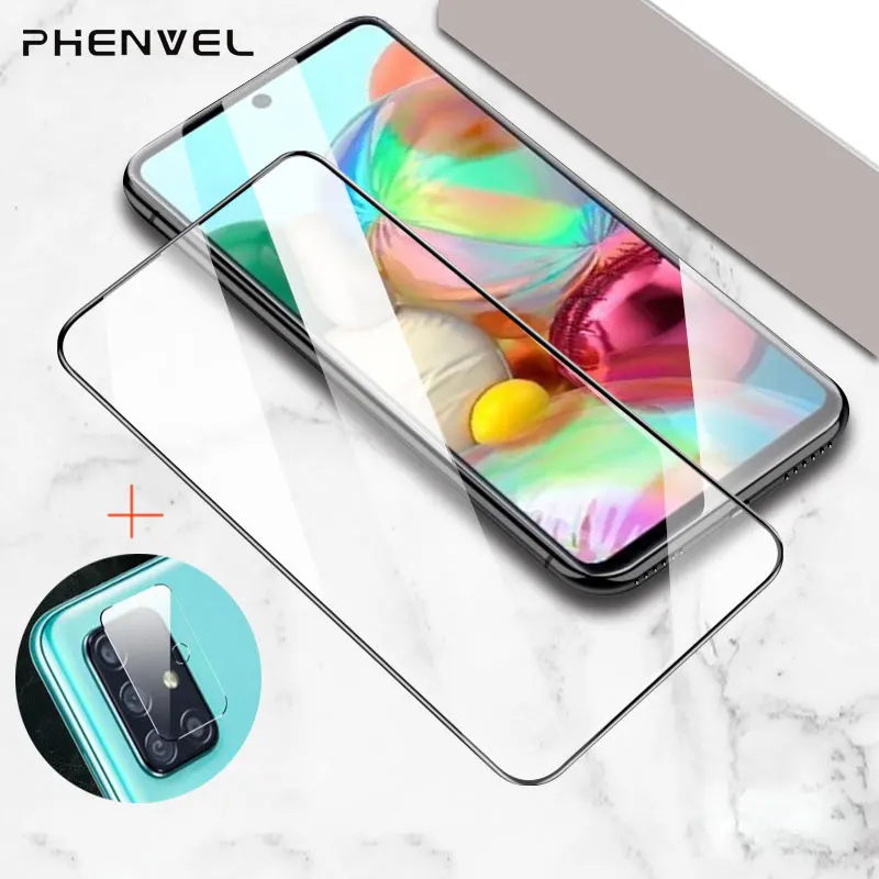 Олеофобное закаленное стекло Защита экрана для Samsung Galaxy A51 A70 A01 A41 A31 A30 A21 A50 A71