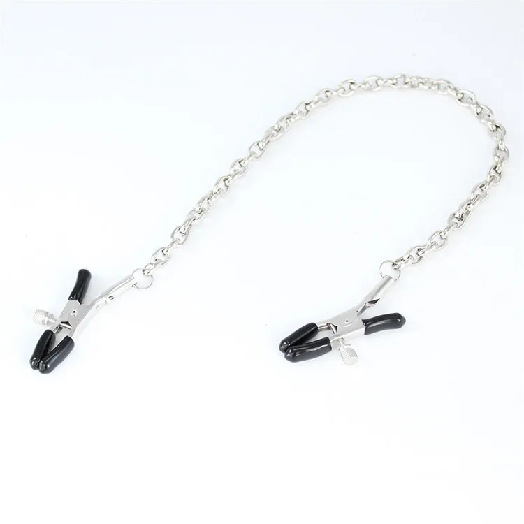 Классический металлический зажим для сосков с железной цепочкой двойные зажимы