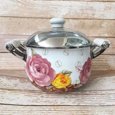 Эмалированный бинауральный горшок эмалированный толстый для супа тушения