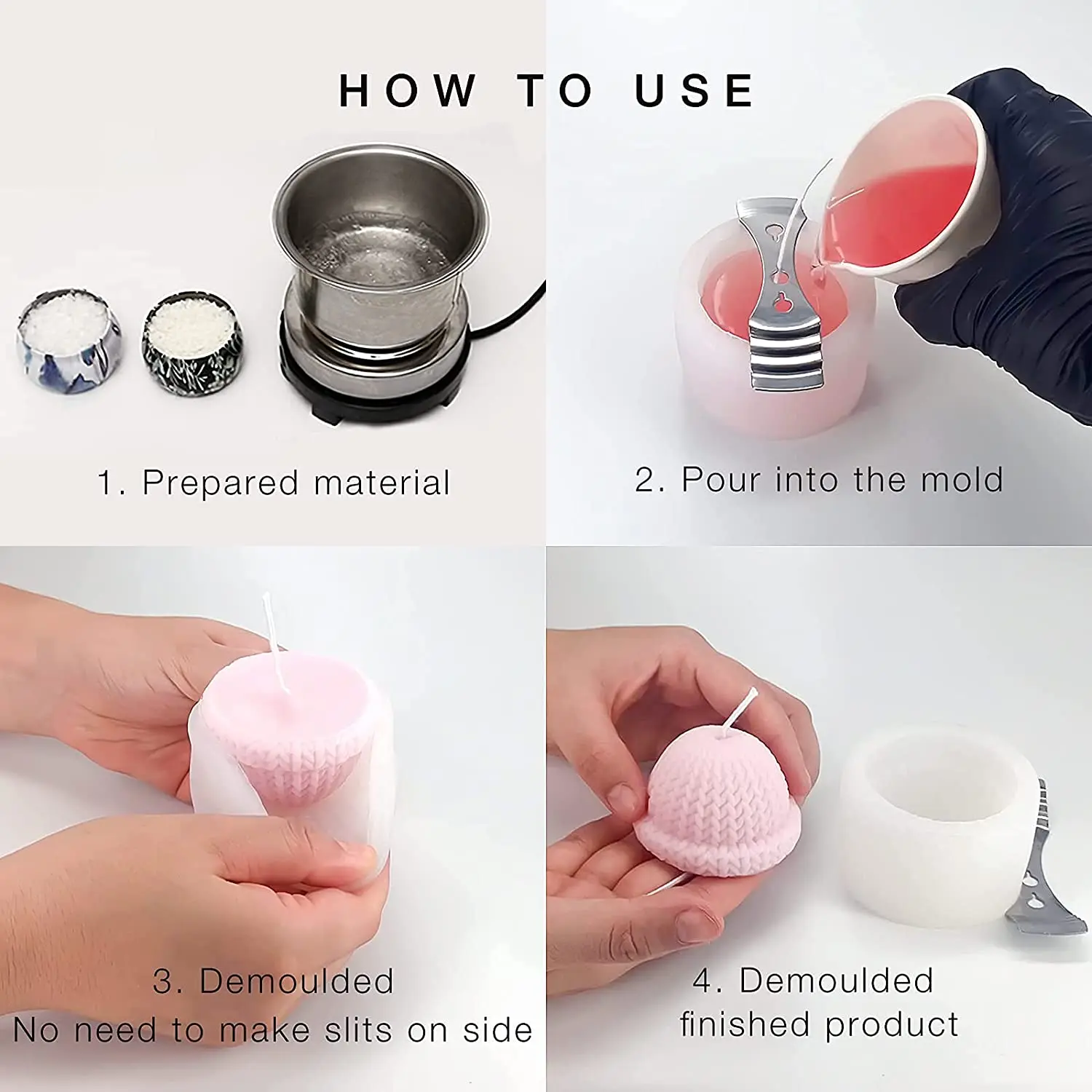Cute Sweater Candle Silicone Molds Woolen Hat Modeling Resin Mold 3d Diy Handmade Wax Soap Making Art Crafting | Дом и сад