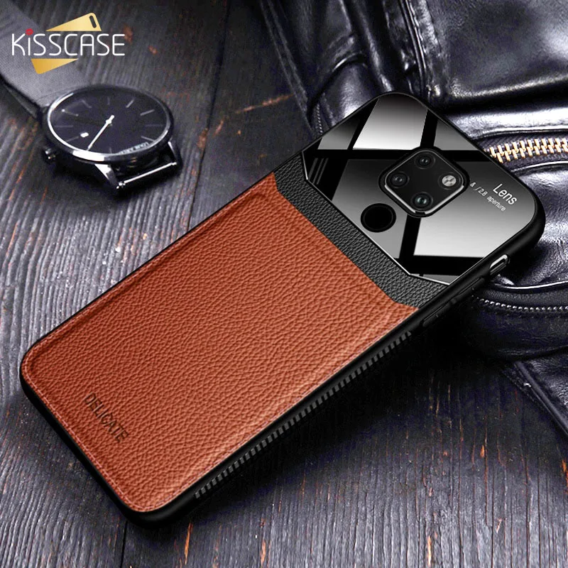 Рамочный чехол кожаный для huawei P20 P30 P10 Lite Nova 3 3i 4 5 5i Коврики 10 20 30 Pro зеркало Стекло