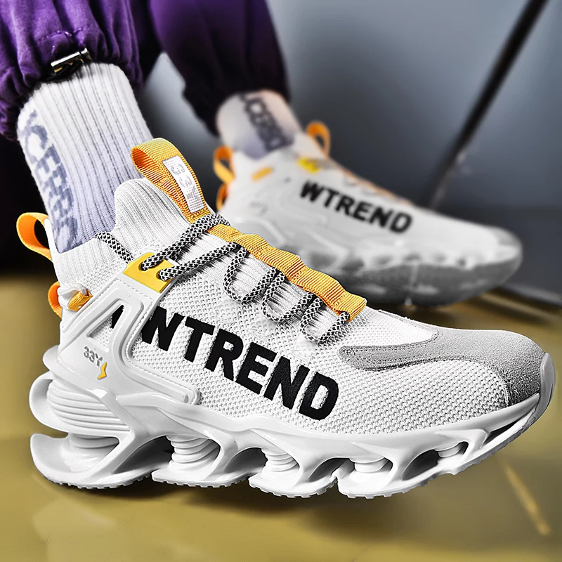 

Popular Blade Charge Fashion Men's High Rise Shoes Breathable Reflective Shoes Fashion Sports Entertainment and Leisure