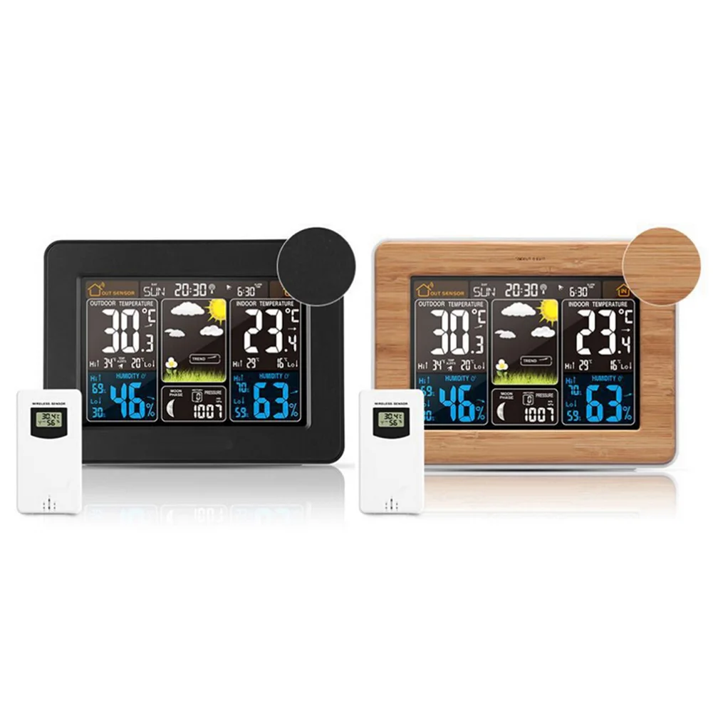 Беспроводная метеостанция будильник термометр календарь с внешним датчиком |