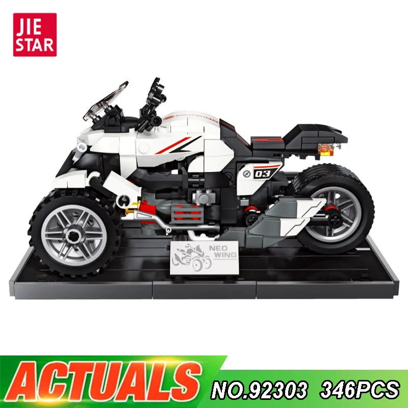

JIESTAR 92303 Three-wheeled Motorcycle Assembled Building Blocks Bricks Model DIY Children's Educational Toys Boy Birthday Gif