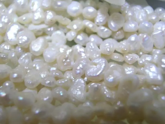 Ювелирное жемчужное ожерелье винтажный пресноводный жемчуг бива белое