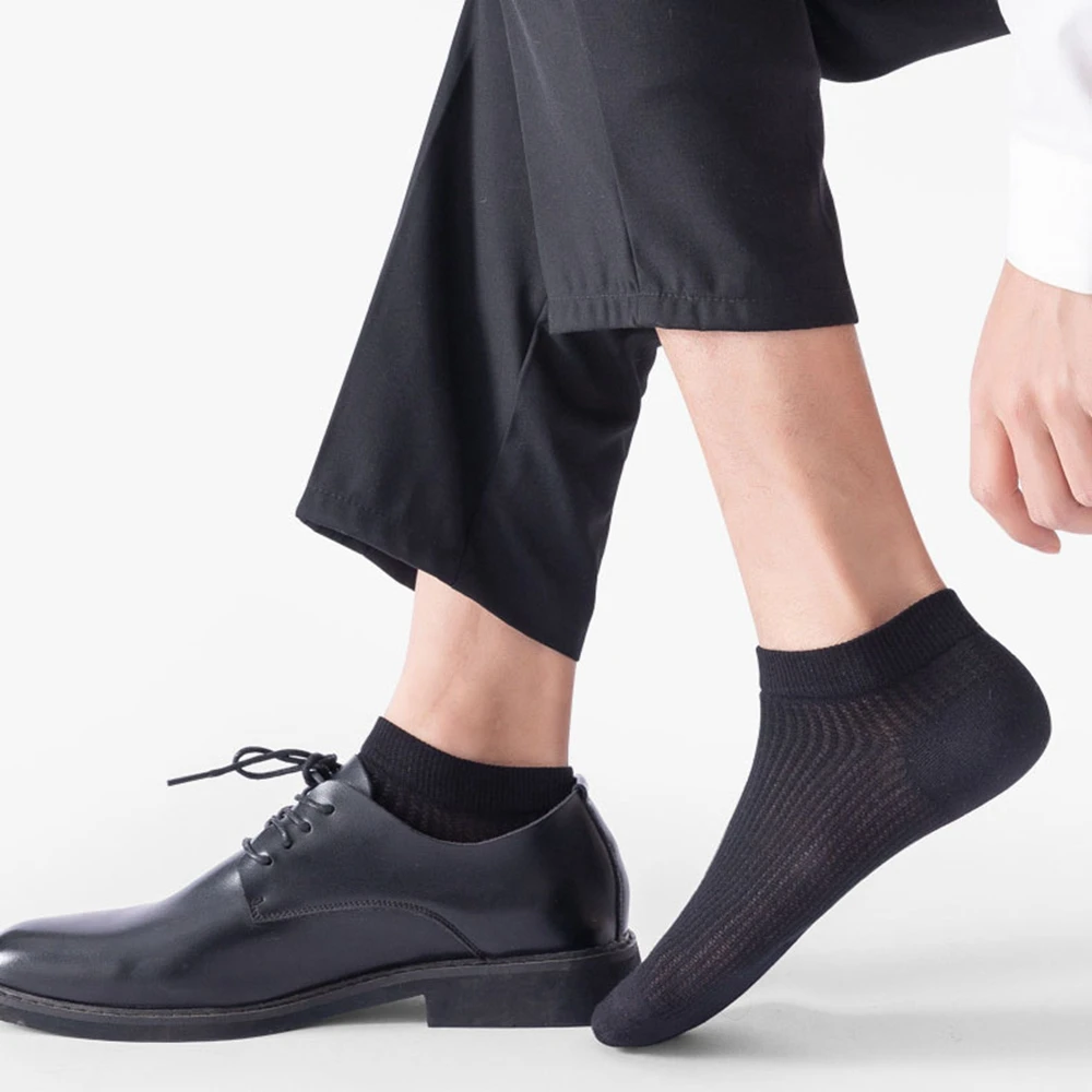 

1Pair 100% Cotton Shallow Invisible Boat Socks Men's Socks Solid Color Deodorant Comfortable Socks Thin Low-top Socks
