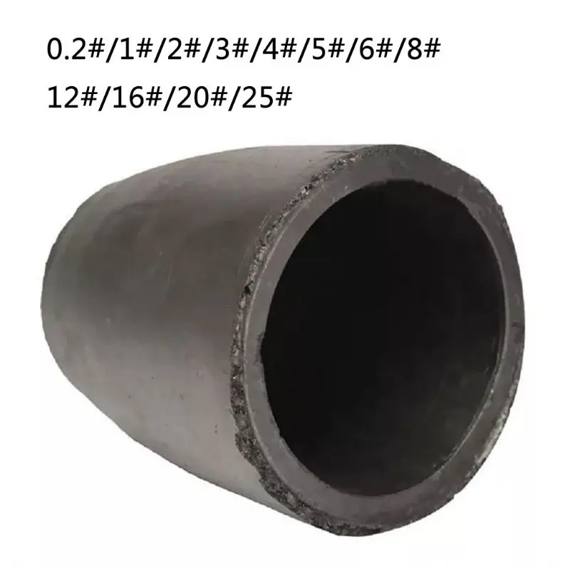 1-6kg Foundry Clay Graphite Crucibles Black Cup Furnace Torch Melting Casting Refining Gold Silver Copper Brass Aluminum