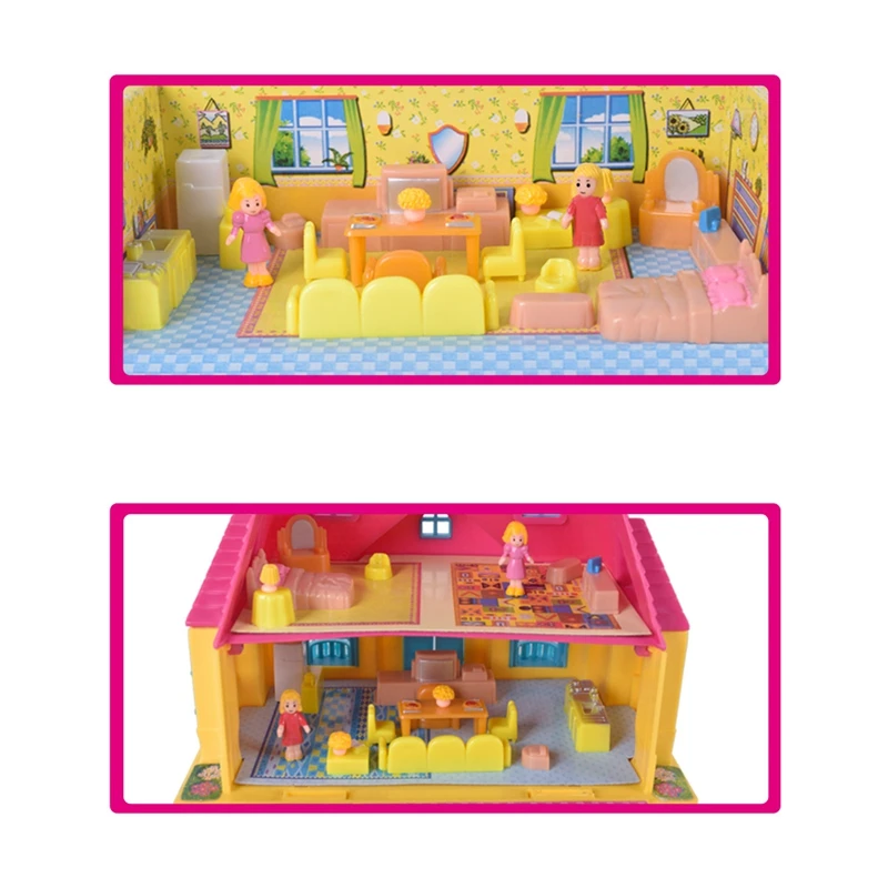

Simulation Toys Portable Doll House DIY Dollhouse Kit Set Girls Gift