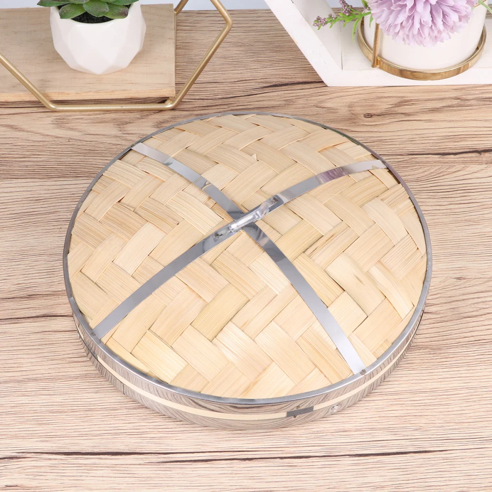 

1pc Stainless Steel Banding Food Steamer Steaming Basket Dumplings Dim Sum Bamboo Cage Kitchen Gadget for Home (22cm Steamer)