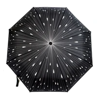 meteor automatic man women windproof rain umbrellas 3 folding travel fashion business sunscreen parasol paraguas female umbrella