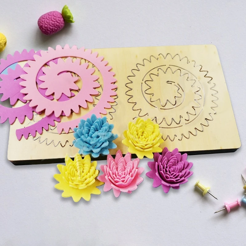 

Diy Flower Type Wooden Cutting Die Wooden Mold Serving Board Mold for Jewelry Storage Home Decoration N0HE