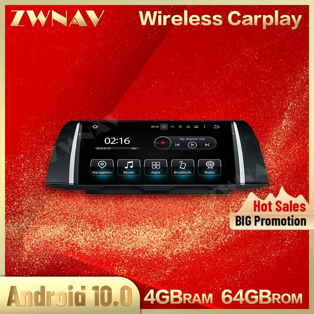 

64G carplay Android 10.0 Screen Car Multimedia Player For BMW F10 2010-2012 GPS NAVIGATION Auto Audio Radio Stereo IPS Head Unit