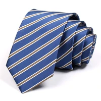 classic mens striped neck tie blue gray 6cm ties for men high quality business suit necktie great for work party gift box