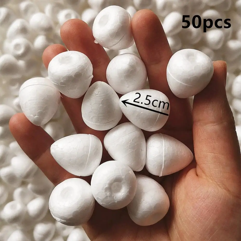 Height 2.5cm 50pcs 2/2. 5/3/4/4,5/5,5 см 10~ 80 шт. капли воды Лепка в форме пенополистирола пена своими руками и вязанные крючком сердце, сделай сам, белого цвета; ручная работа; пены бутонами роз - Цвет: Height 2.5cm 50pcs