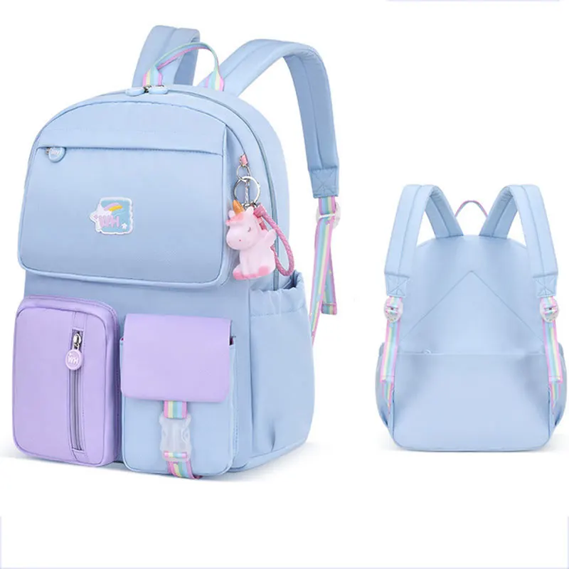Children's Waterproof Backpacks Kids Schoolbags Mochilas Fashion Rainbow Shoulder Strap School Bag For Teenagers Girls