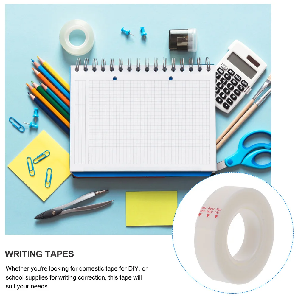 

6 Rolls Writing Tapes Masking Tape Correction Tapes Frosted Transparent Tape