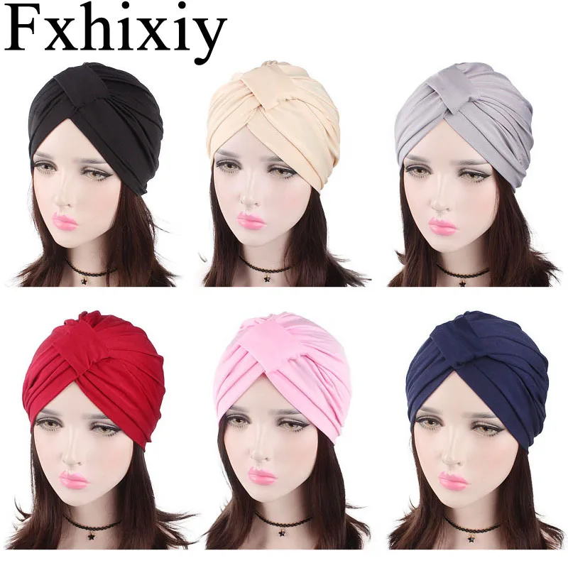 

New Muslim Women Turban Hat Chemotherapy Chemo Beanies Head Wrap Cap Headwear Scarf Cancer Hair Loss Cover