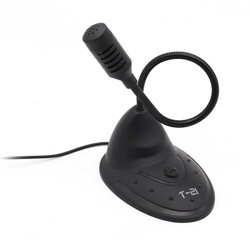 T-21 Computer Microphone with Mute Button Plug&ampPlay Condenser Suitable for Computers Stages Cameras Recording Music | Электроника