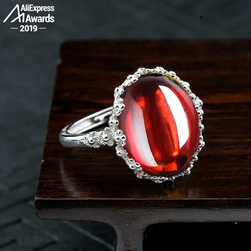 10*14 мм 6 18 продажа S925 серебро Австралия Рубин Кольца хороший вкус кольца ручной