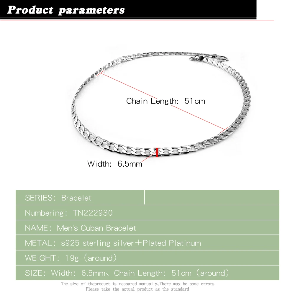 Высокое качество чистого серебра для мужчин серебряное ожерелье Классический 925