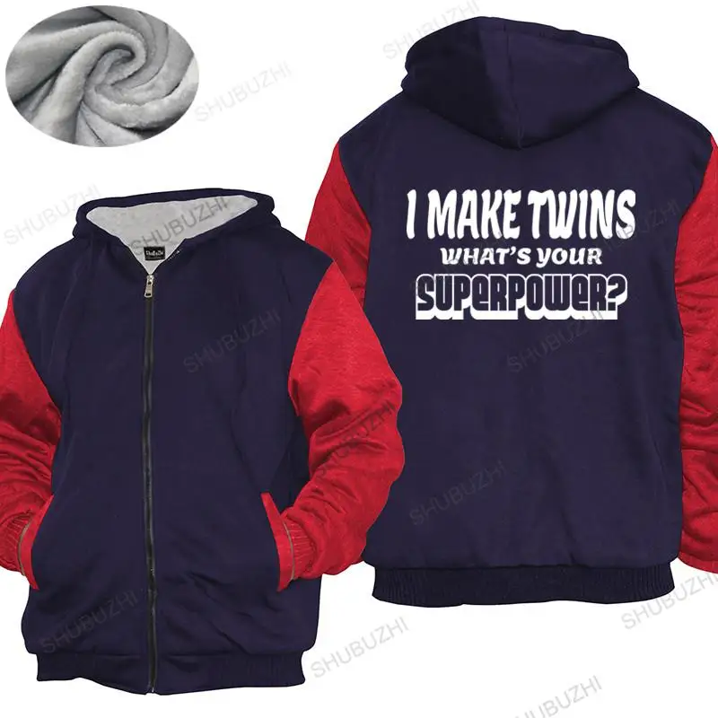 

Теплое хлопковое пальто, мужские зимние топы на молнии, I MAKE TWINS, новинка, «Ваша суперсила» для мужчин, папочка, подарок, девиз для мужчин