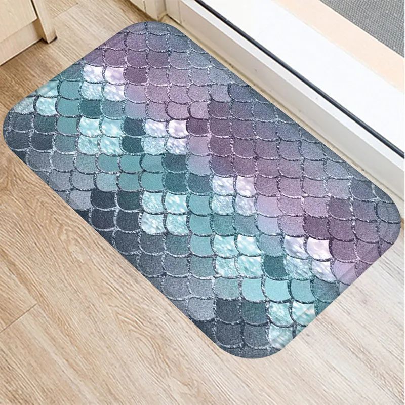 

Geometric Kitchen Entrance Door Mat Coral Velvet Carpet Rubber Colorful Indoor Floor Mats Non-Anti-Slip Rug 48265