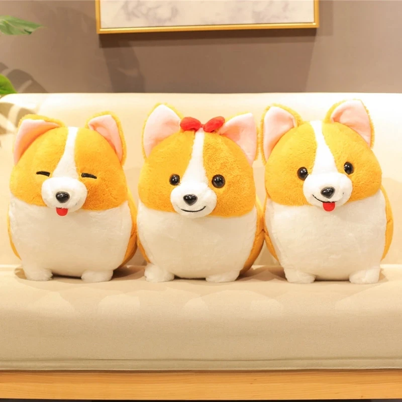 Cute Corgi Dog Plush Stuffed Animal Toys For Kids Soft Cartoon Pillow Children Lovers Birthday Present Decoracion Hogar Gift | Игрушки и