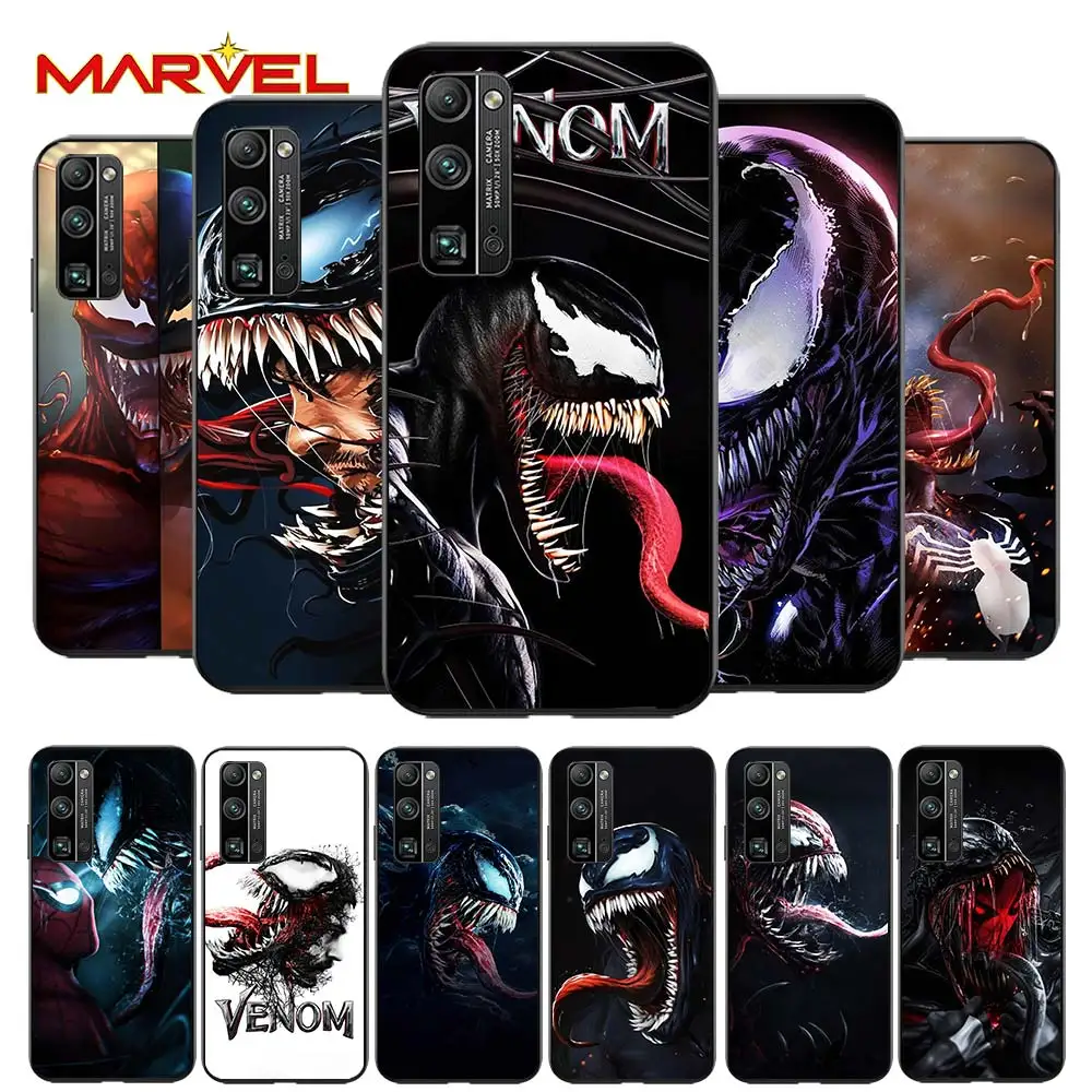 

Venom Marvel Hero for Huawei Honor 30 20 10 9S 9A 9C 9X 8X MAX 10 9 Lite 8A 7C 7A Pro Silicone Soft Black Phone Case