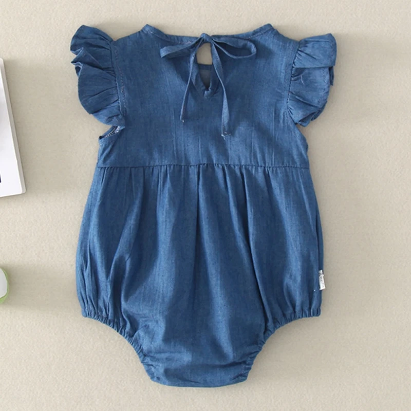 Комбинезон джинсовый для новорожденных девочек и мальчиков на лето 2020|Боди