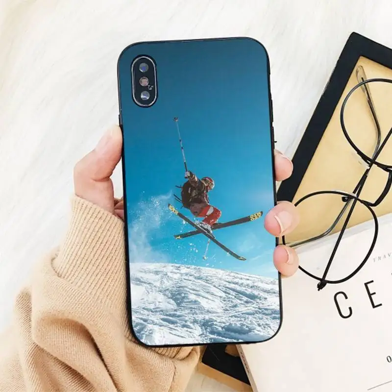 Yinuoda Skiing Snow Snowboard Skis Phone Case for iPhone 11 12 13 mini pro XS MAX 8 7 6 6S Plus X 5S SE 2020 XR case