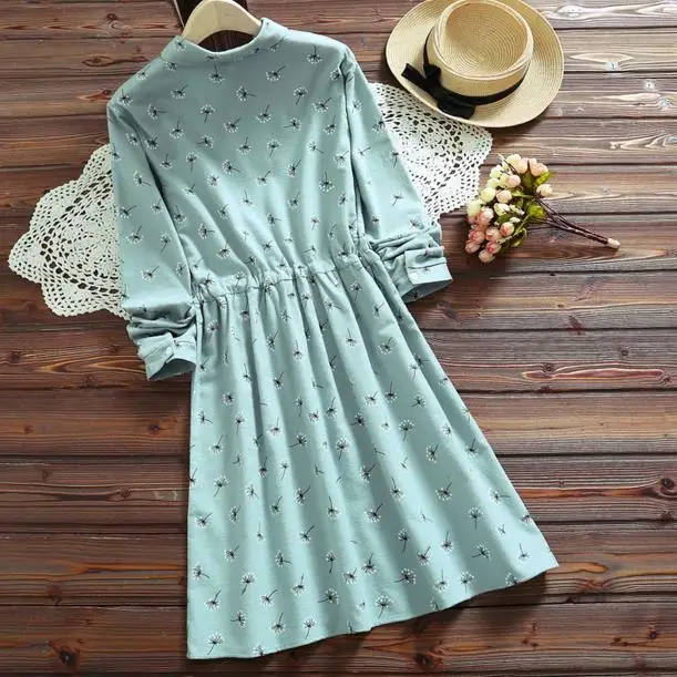 Весеннее женское милое платье в японском стиле преппи розовое зеленое на