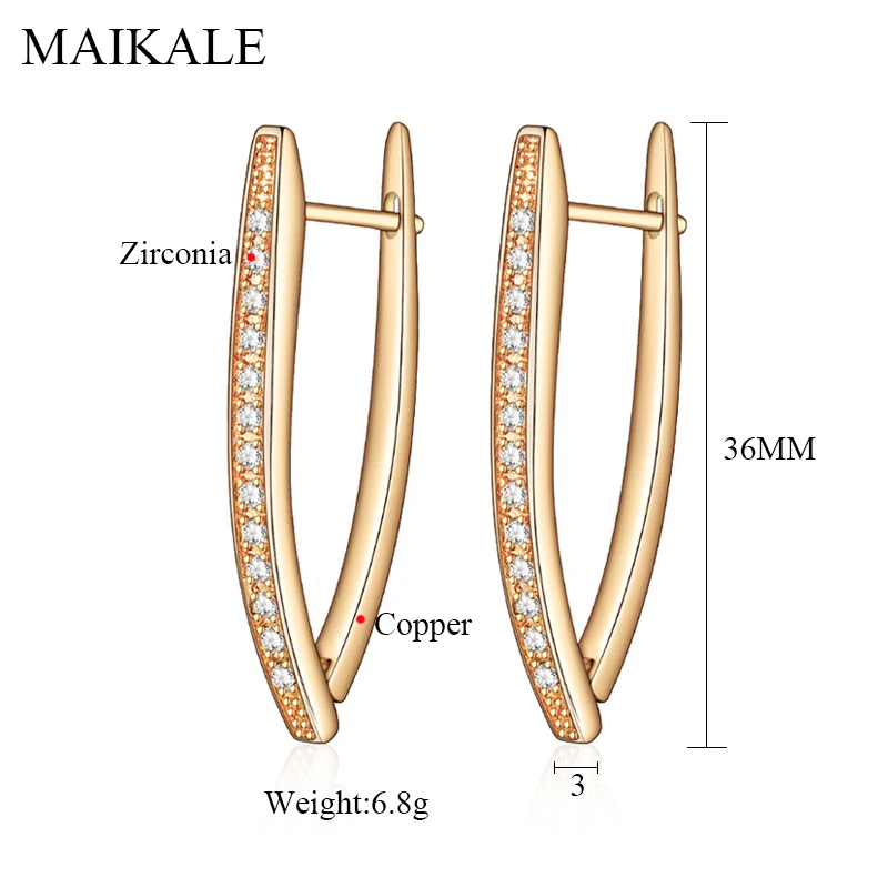 Женское украшение V образной формы MAIKALE новое модное роскошное с