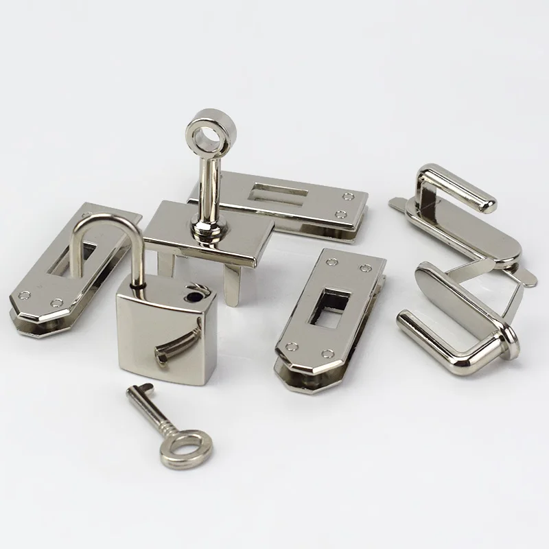 Silver 1 комплект(7 шт.) Meetee металлическая сумка для устройств и деталей Женская сумочка застежка замок Пряжка DIY обувь часть кожевенное ремесло 4 цвета - Цвет: Silver
