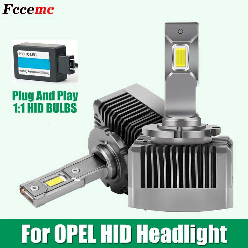 

FCCEMC HID светодиодный налобный фонарь для OPEL D1S D2S налобный фонарь 6000K 24000LM D3S D4S HID лампа Plug & Play 55 Вт CANBUS без ошибок 1:1 светильник онарь