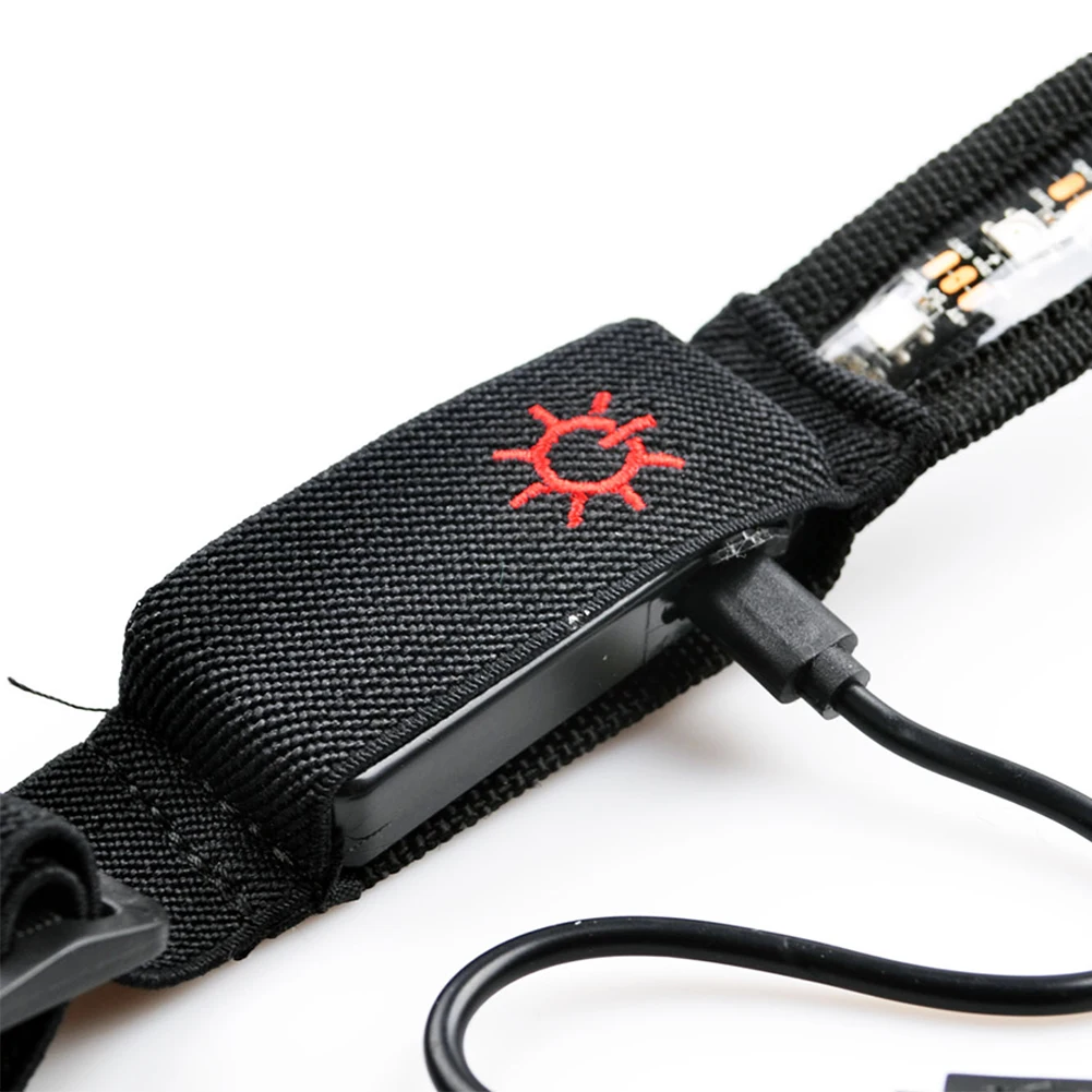 24 RGB сигнальный светильник светодиодный Талия Пояс Фитнес повязка для бега беспроводной дистанционный регулируемый ремень безопасности для ночного бега велосипеда