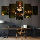 Игровой постер Лига Легенд, Лол Катарина, настенные картины HD для домашнего декора без рамы