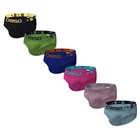 Комплект хлопковых мужских трусов, удобное нижнее белье, U-образные выпуклые трусы, 15 цветов, 3 шт.лот