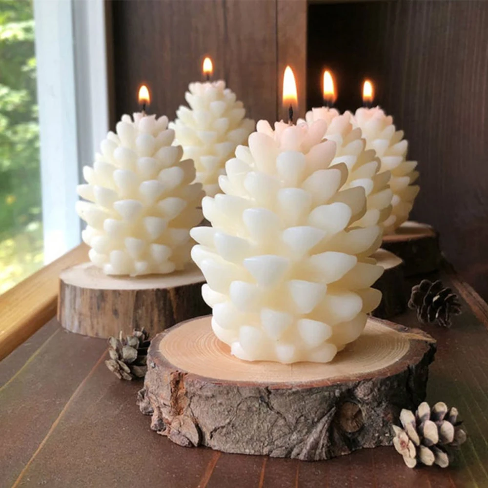

3D Pine Cone Candle Mold Silicone Mold For Candle Making DIY Handmade Resin Molds Plaster Soy Aroma Wax Soap Mould