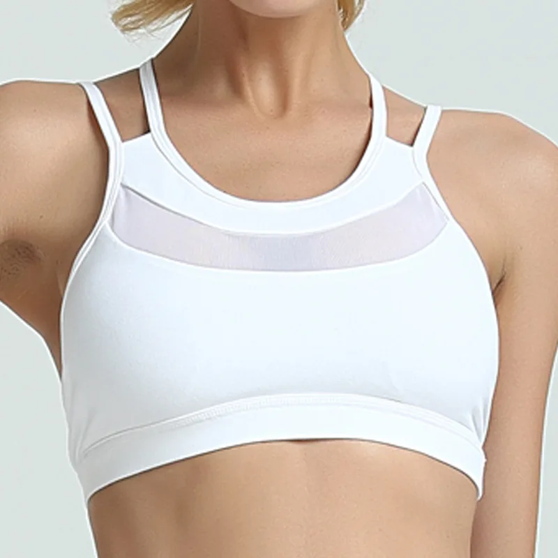 Женский сетчатый спортивный бюстгальтер облегающий Топ облегающая спортивная