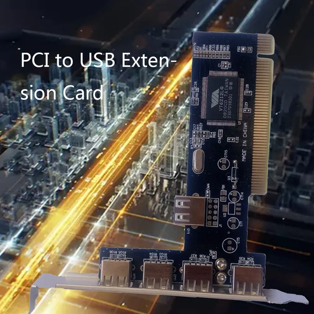 4 порта PCI E к USB 2 0 концентратор Express адаптер расширения USB2.0 новый бесплатный