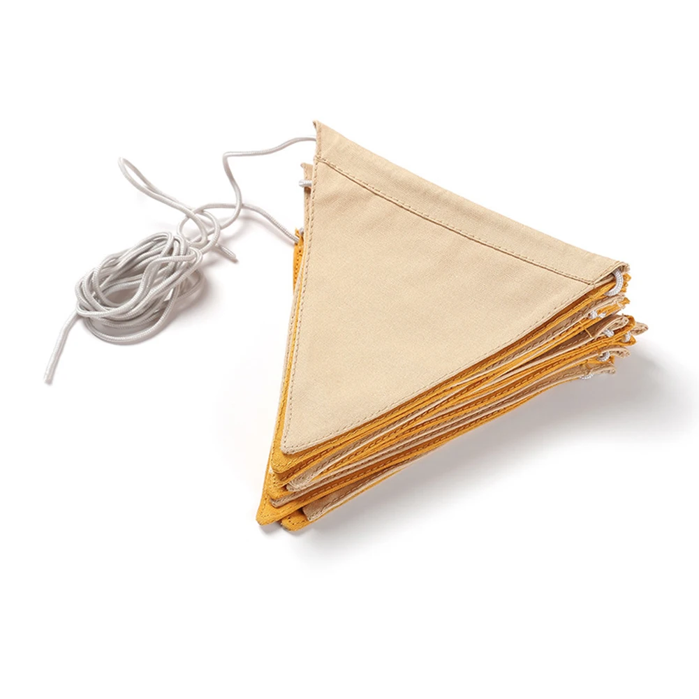 

Triangle Outside Canvas Fabric Bunting Pennant Flags Banner Outdoor Camping Party Decoration Festival Wedding Birthday Party