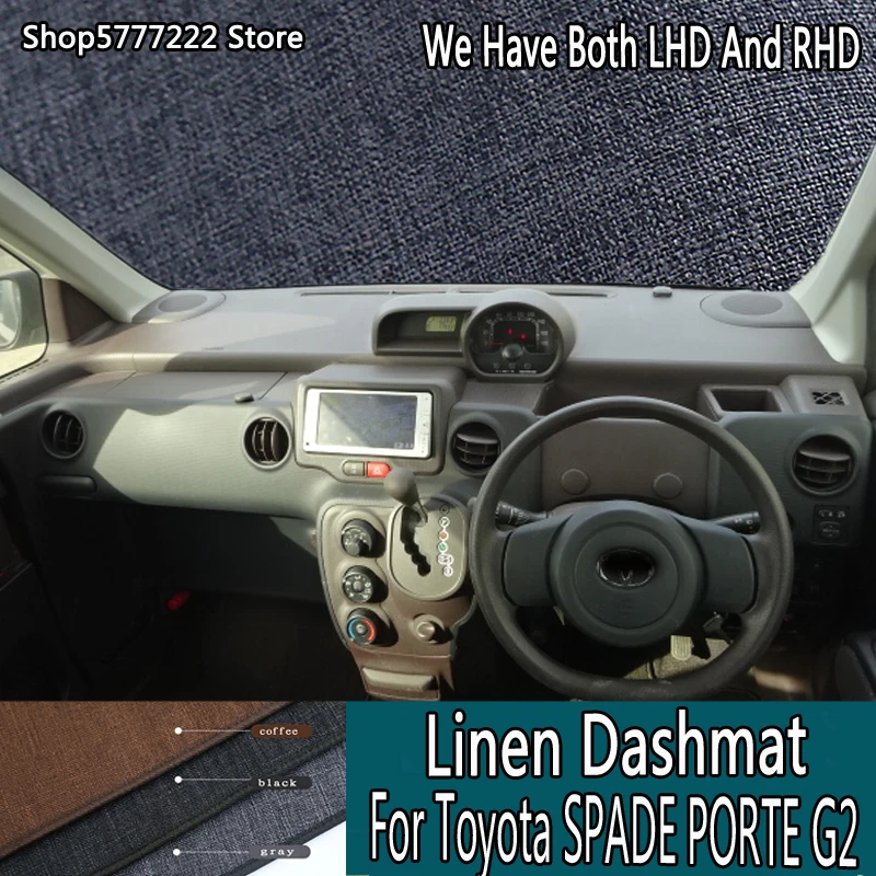 

Car Styling Linen Dash Mat Covers Dashmat Dashboard Pads Accessories For toyota SPADE PORTE G2 2013 2014 2015 2016 2020