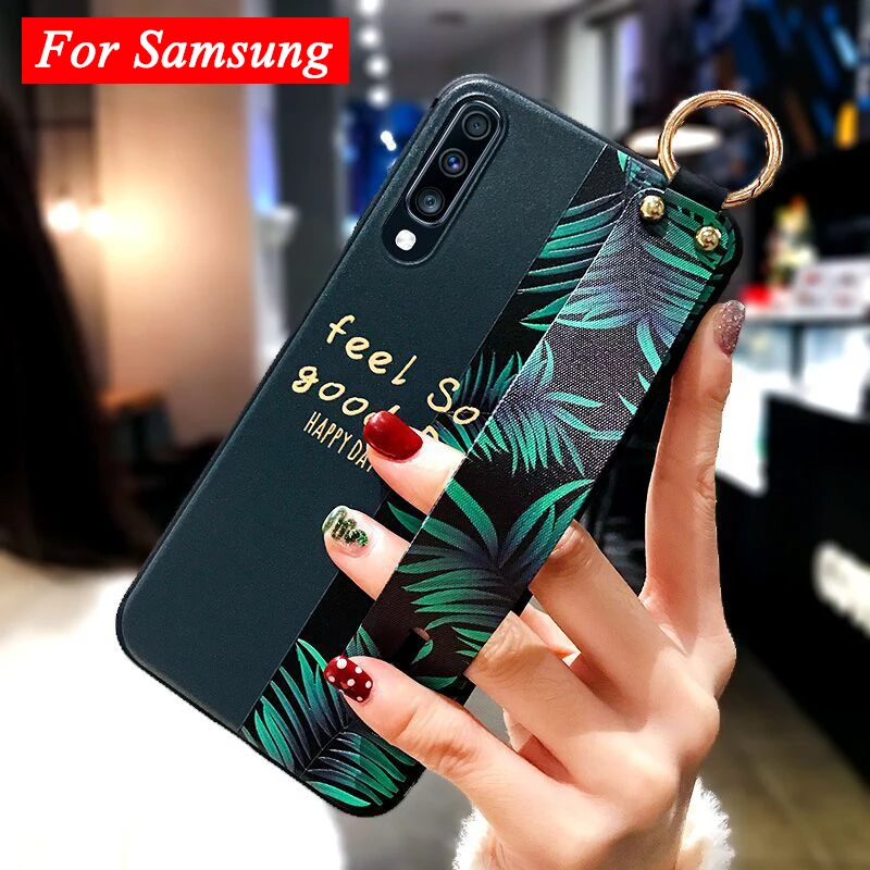 Чехол с ремешком на запястье для Samsung A51 A71 Note 10 Lite A30 A40 S10 A50 A70 | Мобильные телефоны и