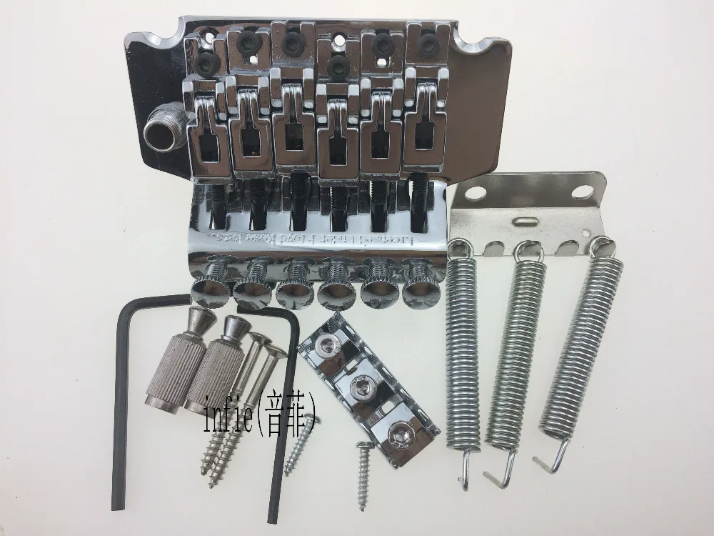 Мост Floyd Rose Tremolo хромированный черный двойной замок система для 6 струн запчасти
