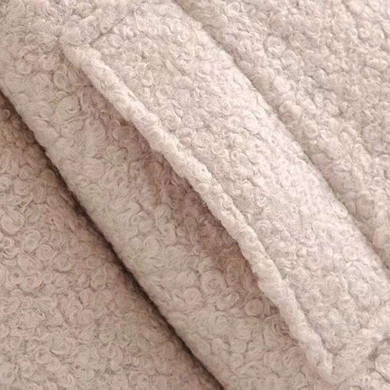 

Elegant Ladies Turn-down Collar Long Sleeve Outwear Coats Winter Thick Warm Chi Female Coat Solid Warm Winter Woolen Coat