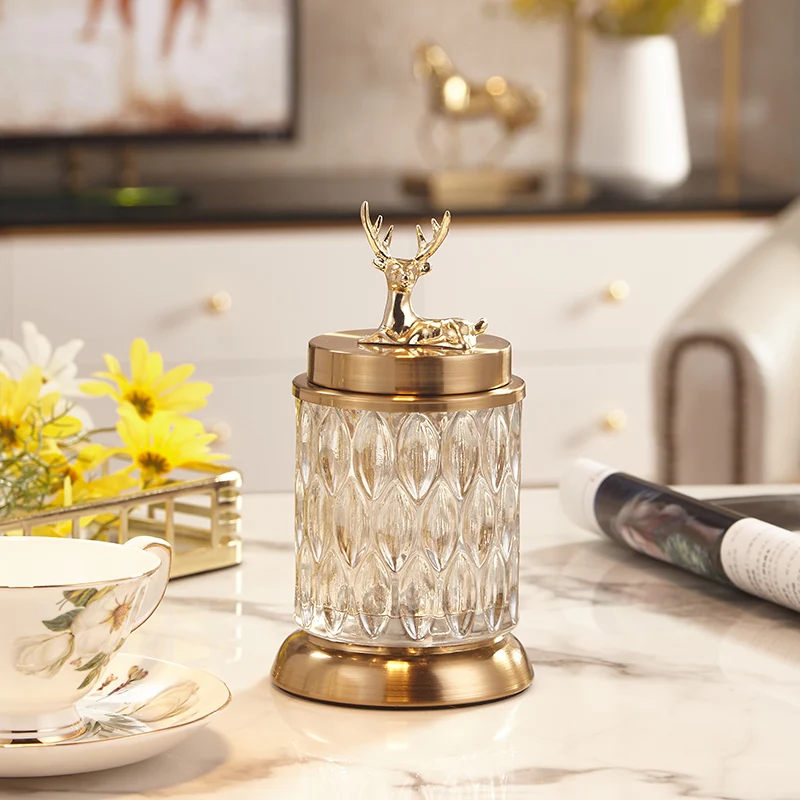 Стеклянный загар для хранения с крышкой домашний декор баночки чайная Caddy