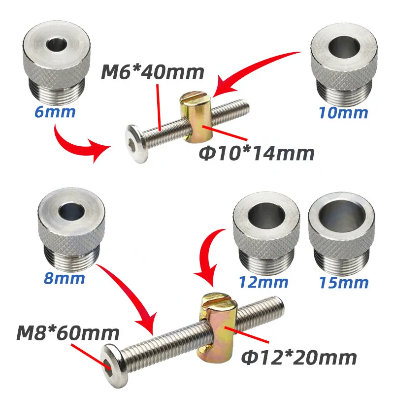 UMYUU Woodworking 2 in 1 Drill Puncher Locator Cross Oblique Flat Head Screw Jig Bed Cabinet ScrewS Punch | Инструменты