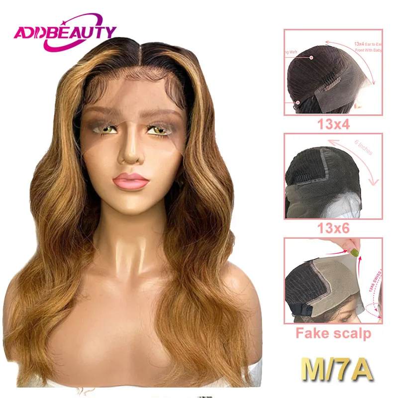 Addbeauty парики из натуральных волос на кружевной основе бразильские волосы Remy 13x4& 13x6 парики из натуральных волос 370 парики из искусственных волос